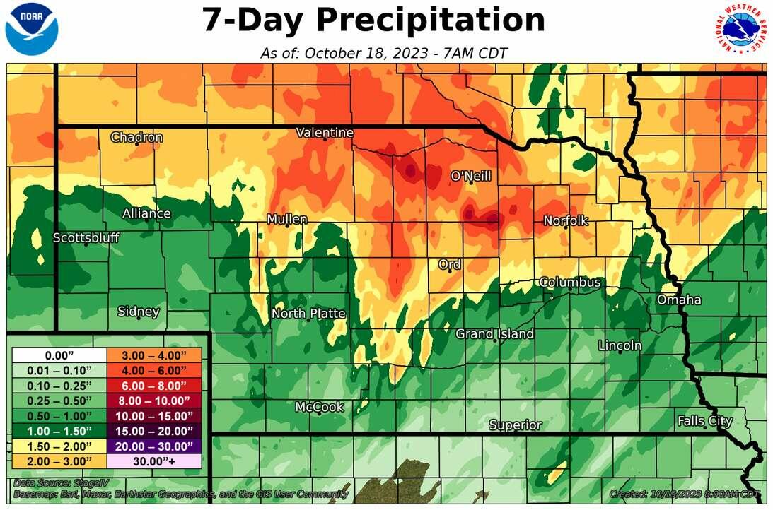 Weekly Weather Update and Outlook October 19 2023 Nebraska