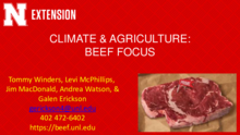 Climate and Ag: Beef focus