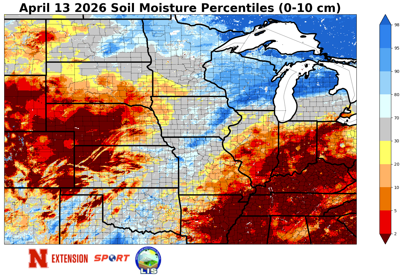 soil moisture percentiles
