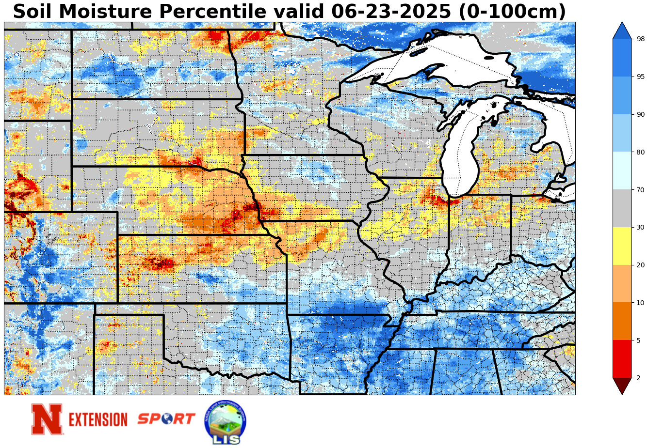 soil moisture percentiles