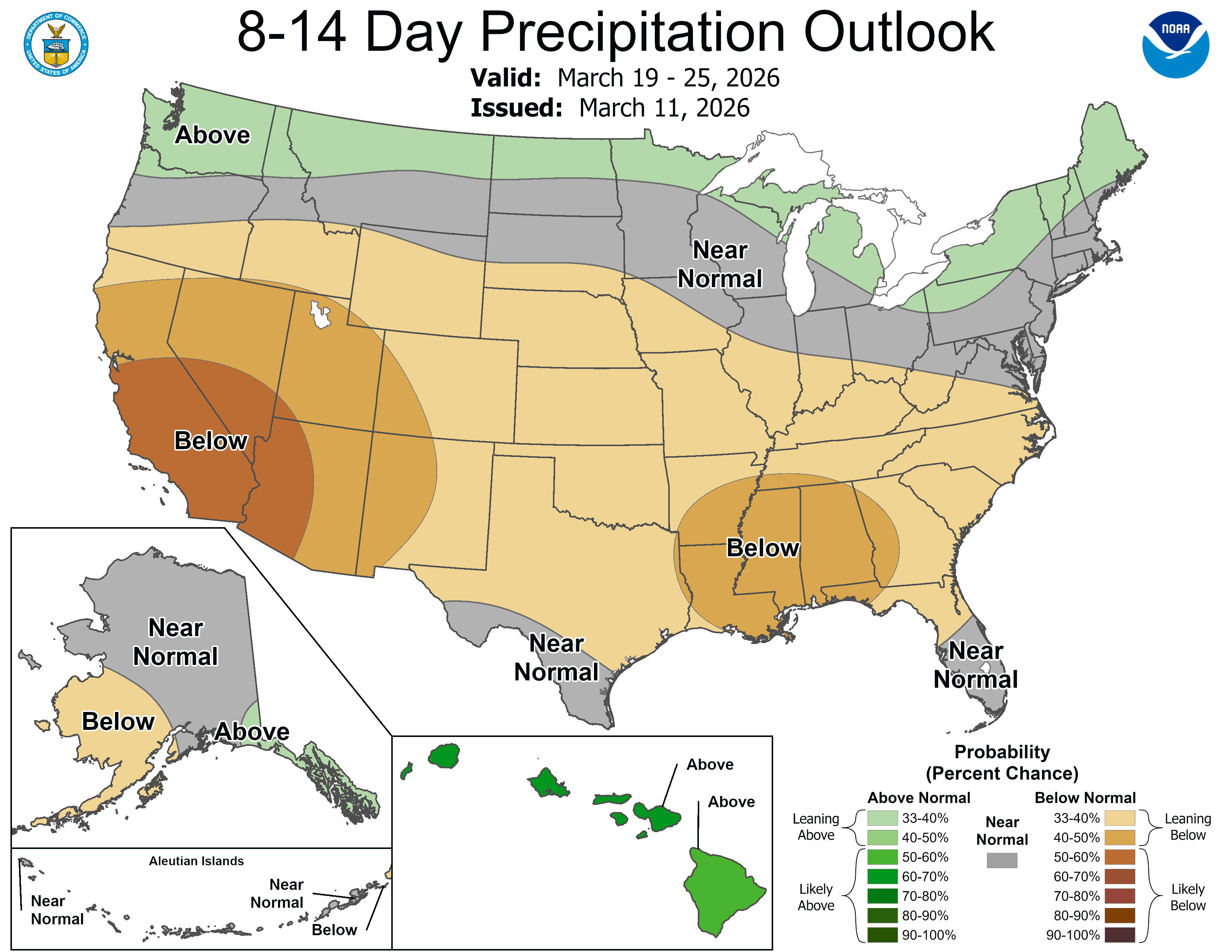 CPC 8-14 day precipitation outlook