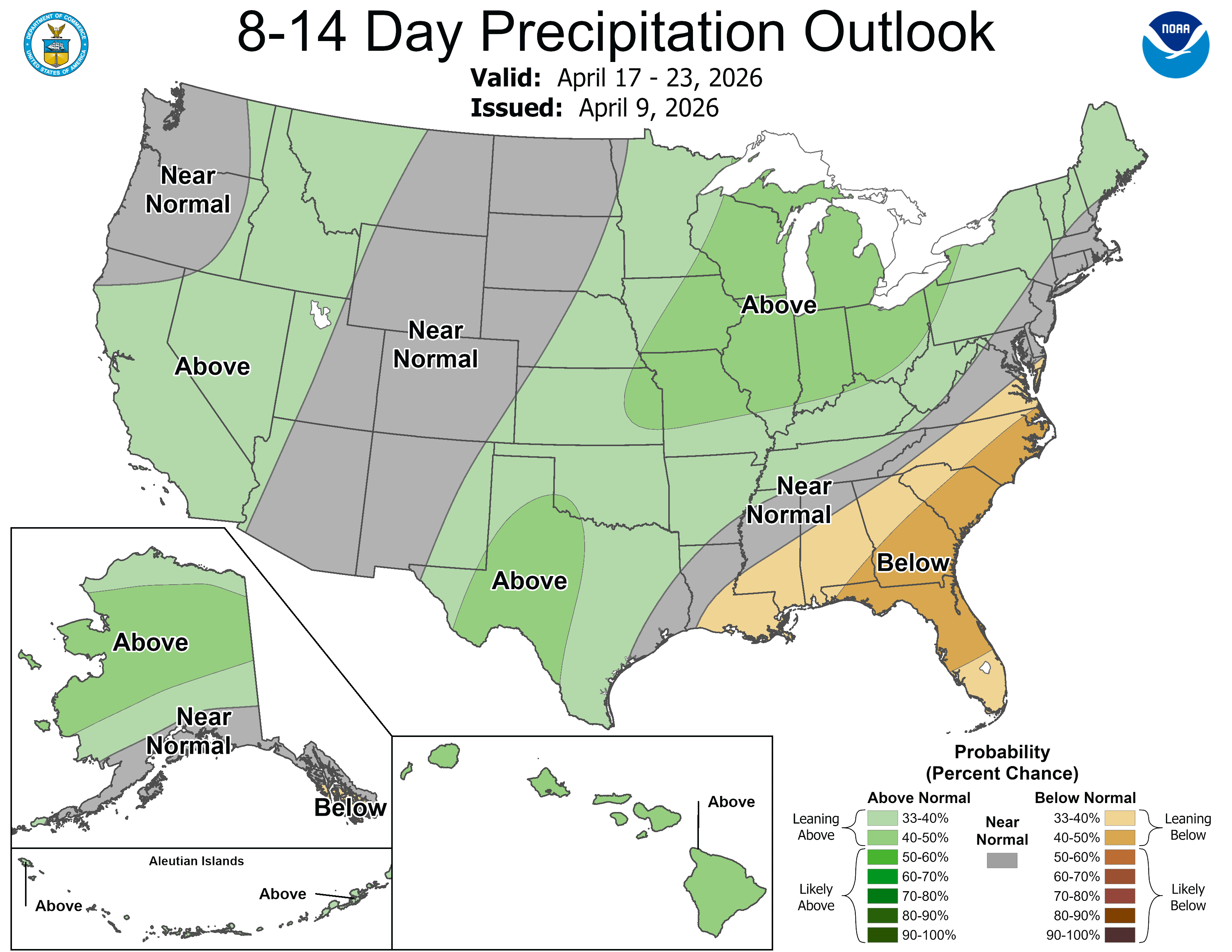 CPC 8-14 day precipitation outlook