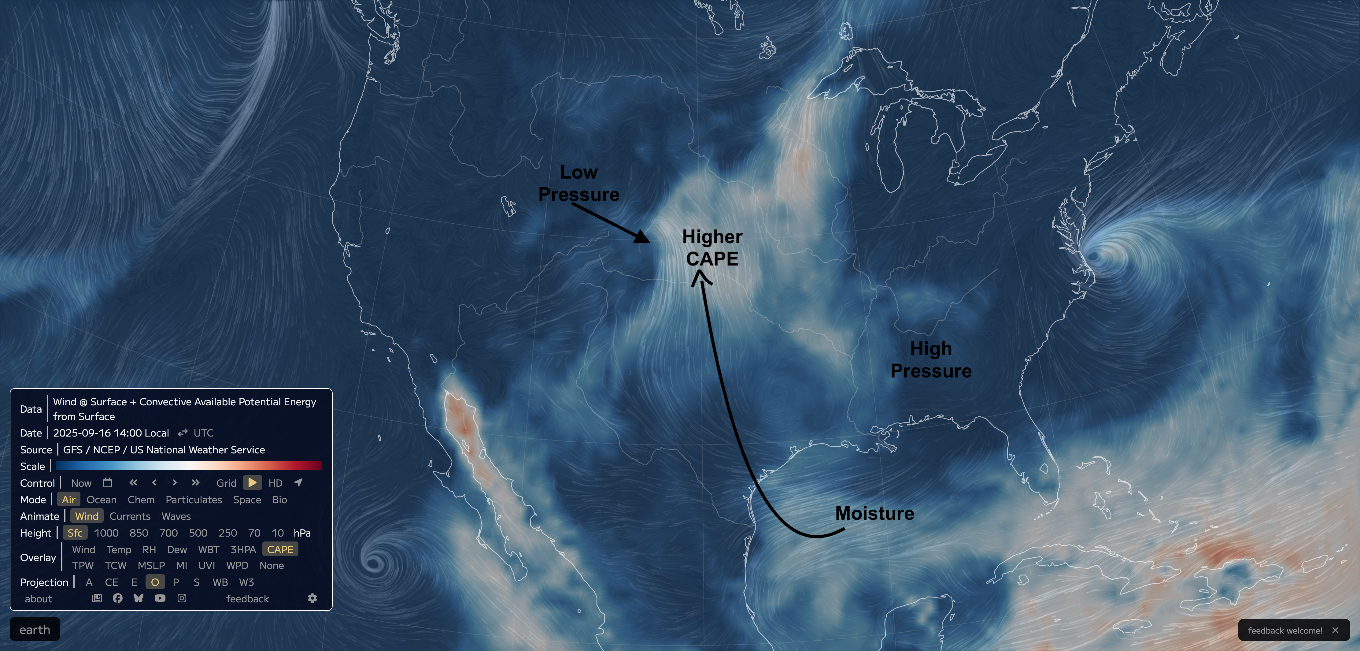 surface CAPE