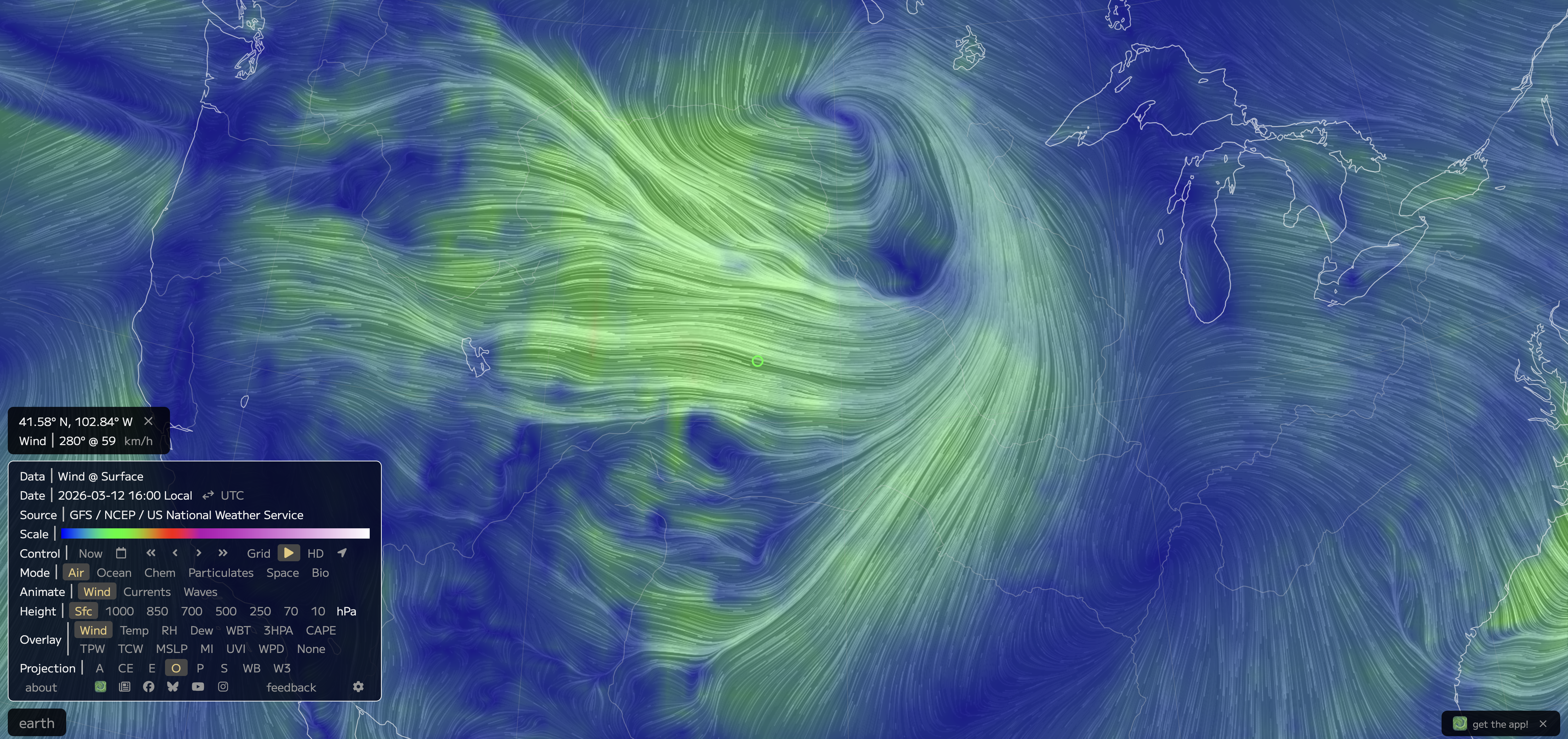surface winds