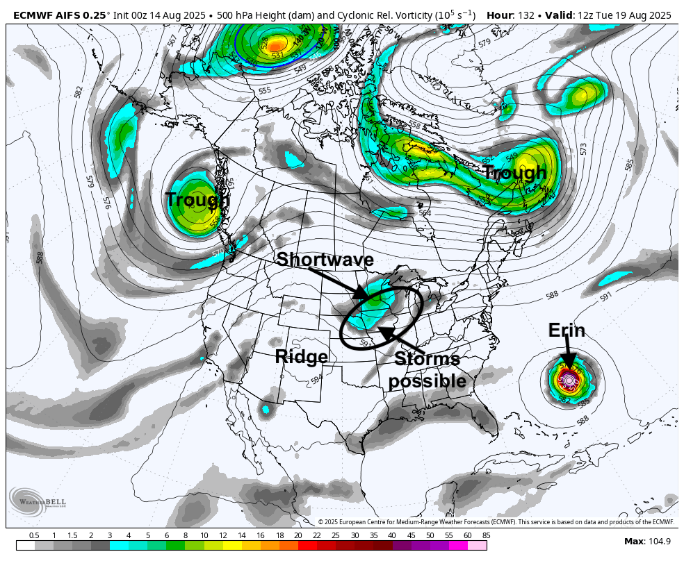 500-mb vorticity