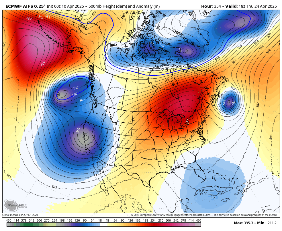 500-mb anomalies