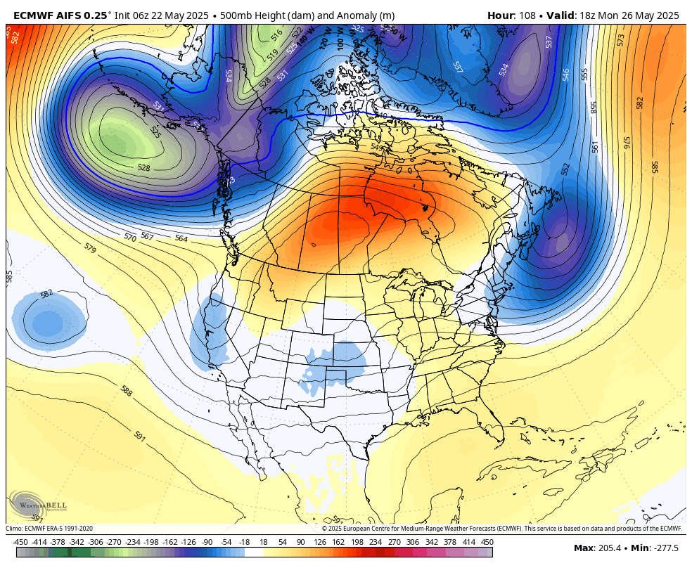 500-mb height anomalies