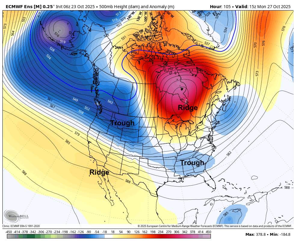 500 mb height anomalies