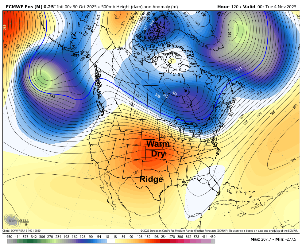 500-mb height anomalies