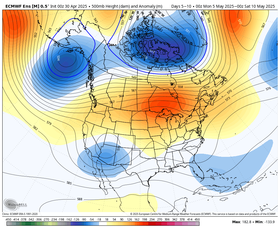 500-mb height anomalies