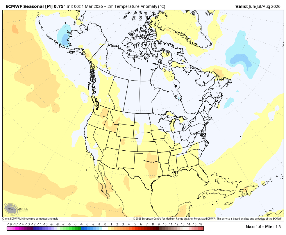 summer temperature anomalies 
