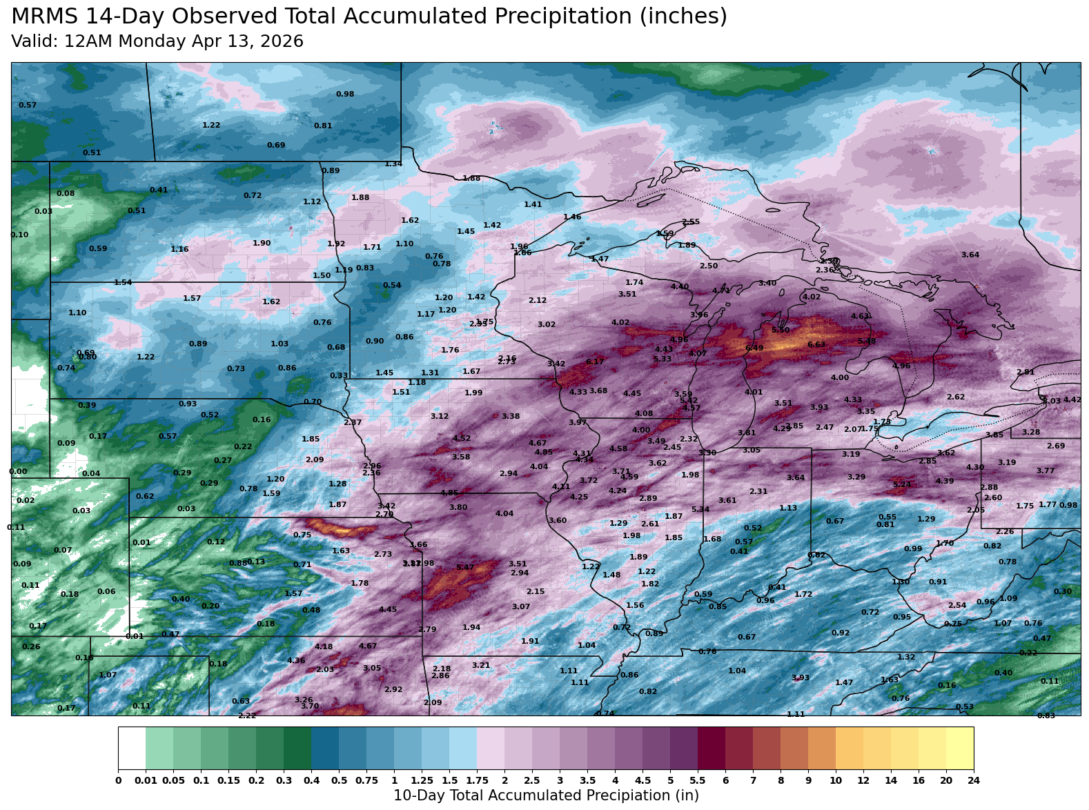 14-day precipitation