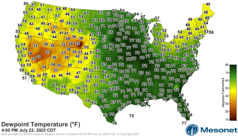 current dewpoints