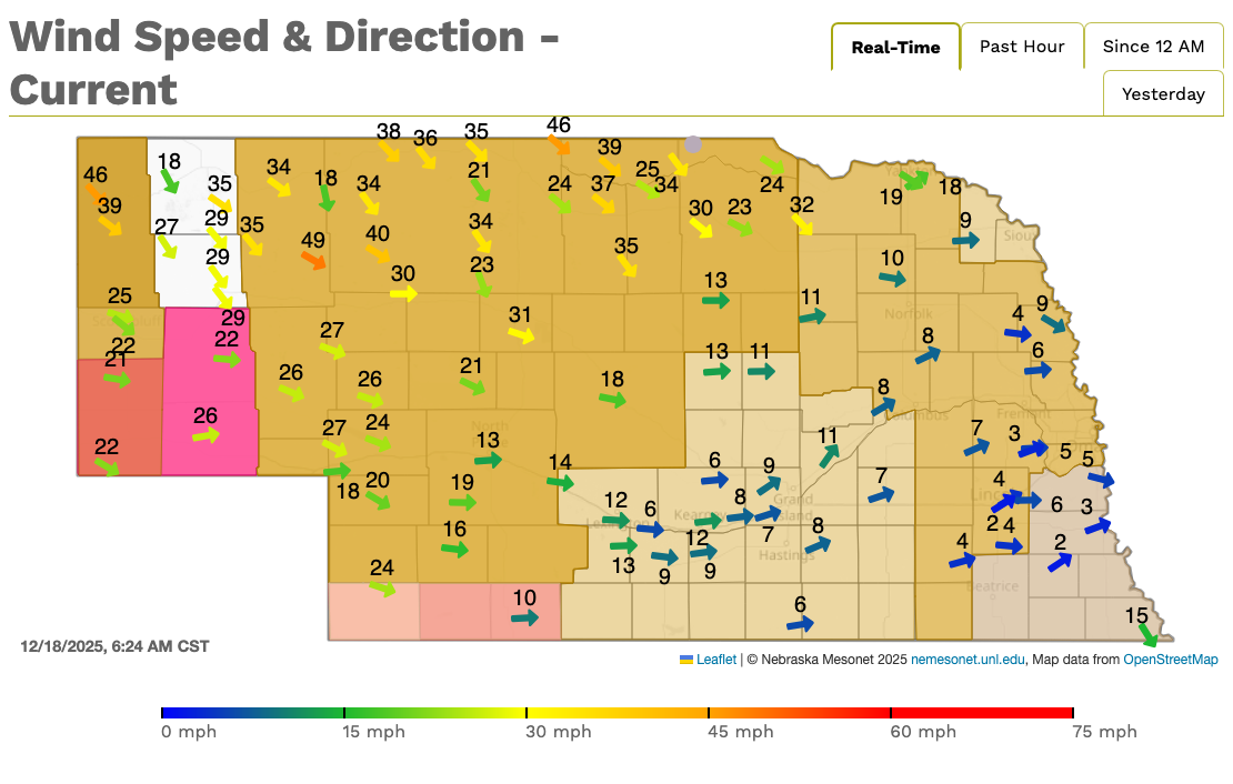 very strong wind speeds