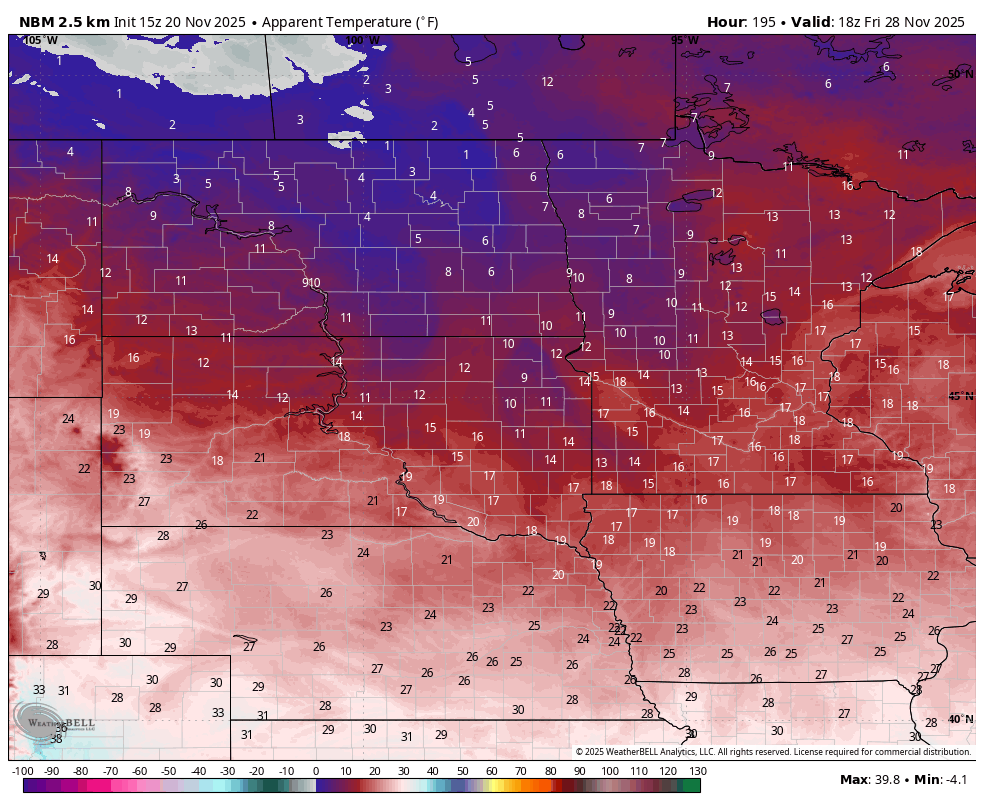 wind chill projection