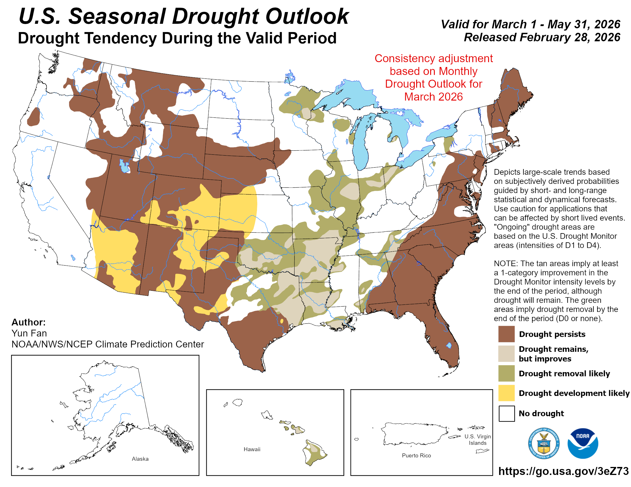 cpc seasonal drought outlook