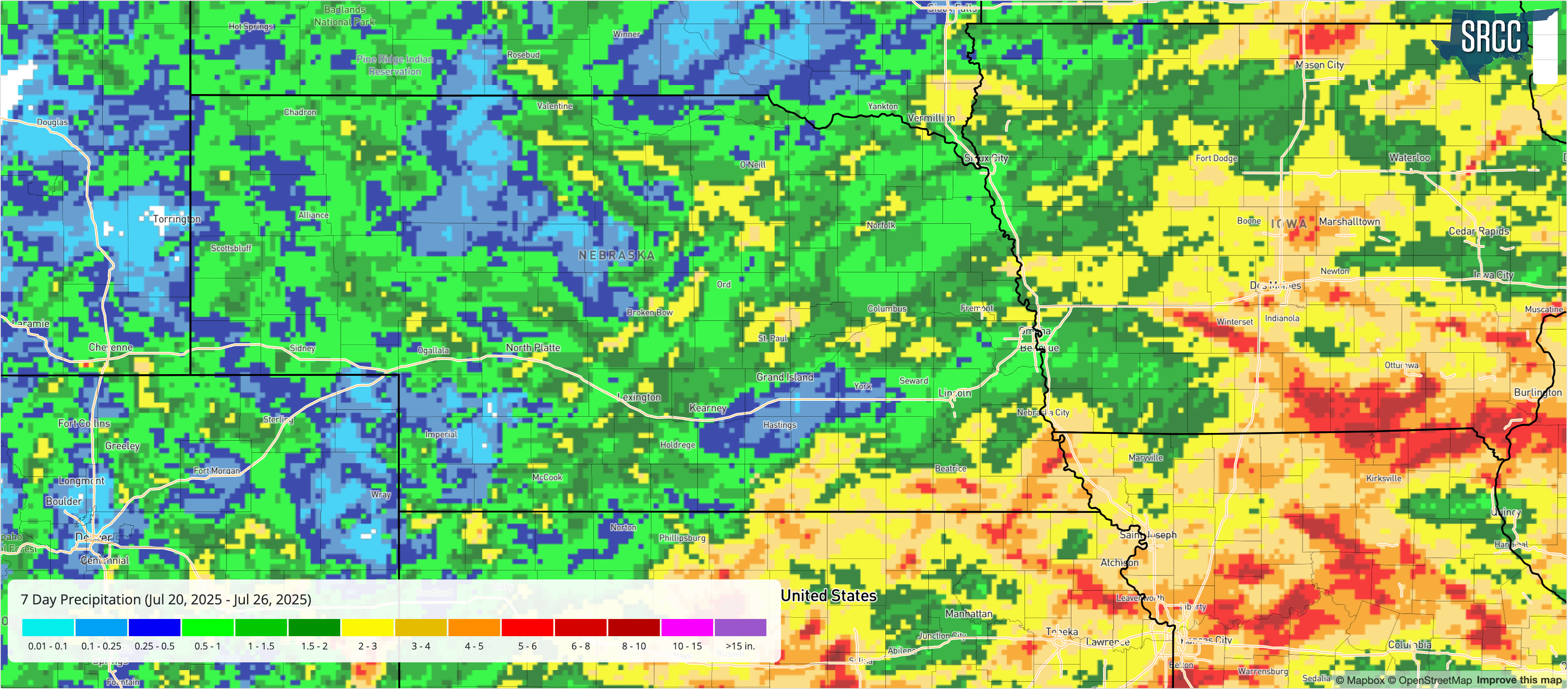 total precip last week