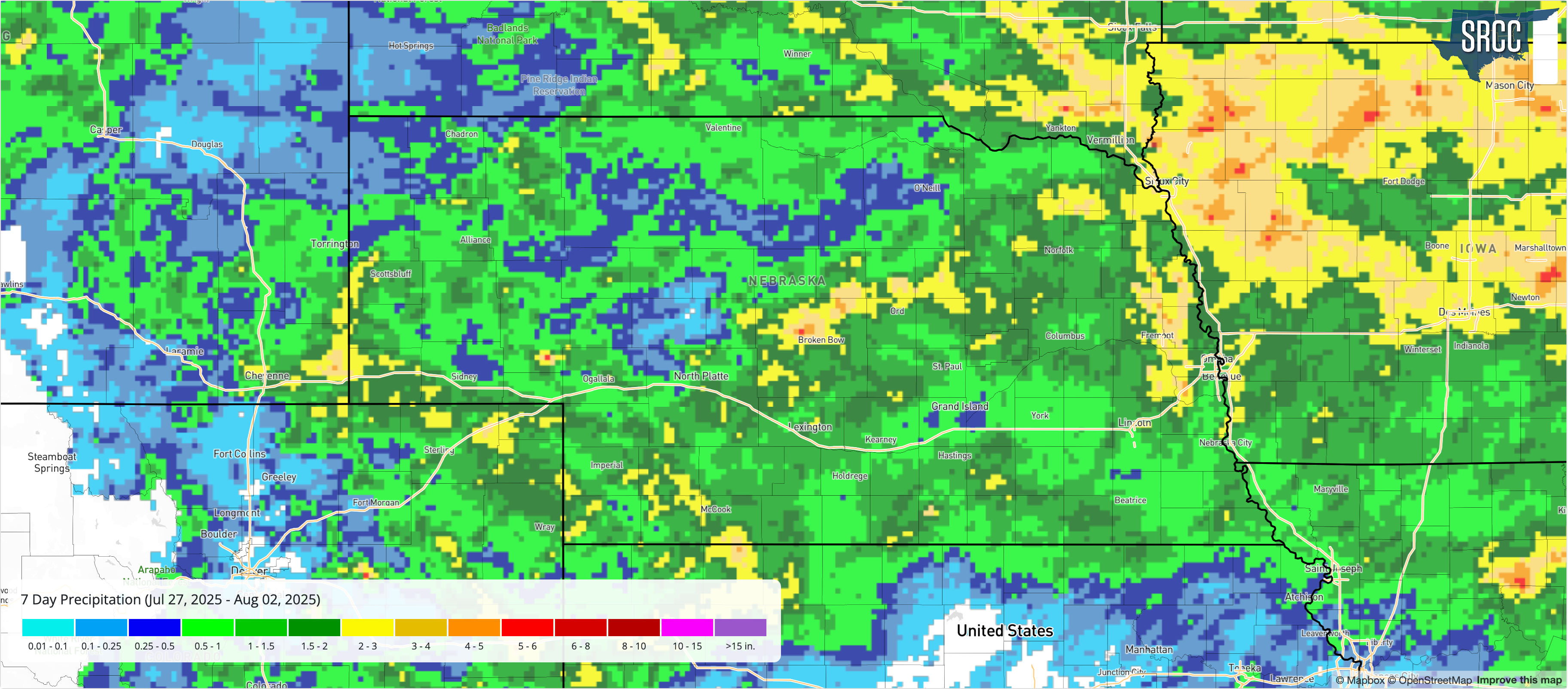 7-day precipitation