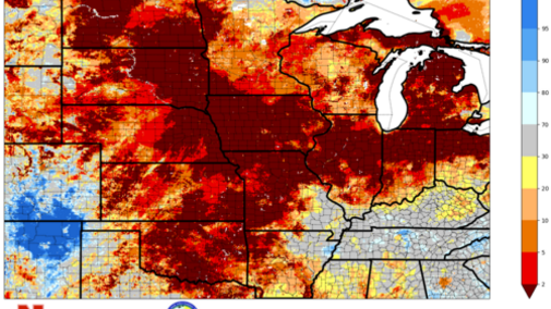 Soil Moisture Percentile Valid 10-22-2024 (0-100cm)