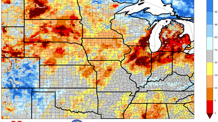 Soil moisture percentiles from SPoRT LIS