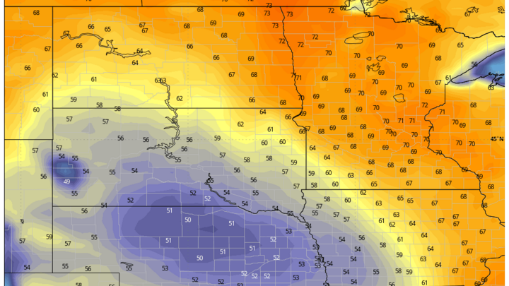 Monday temps