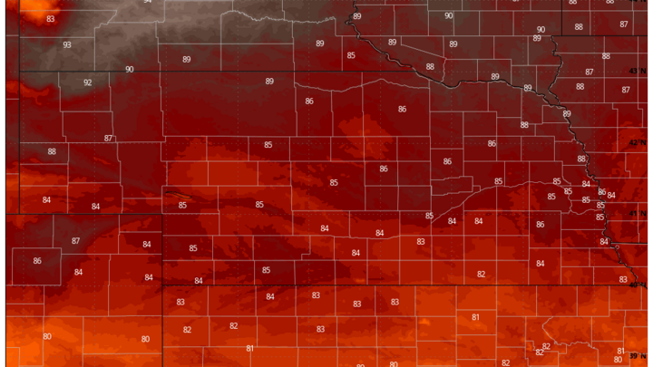max temperatures on Saturday