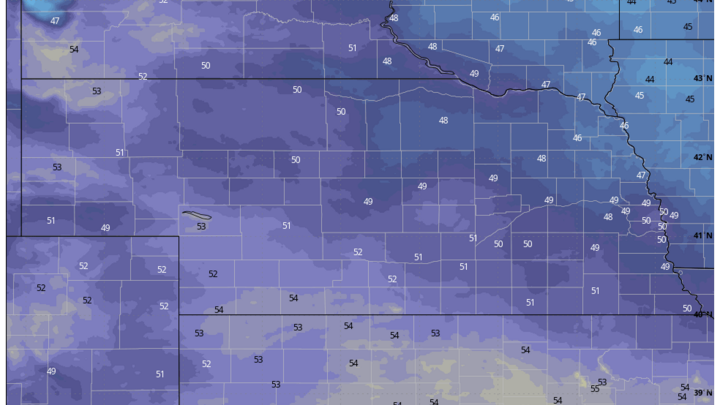 Minimum temperatures 