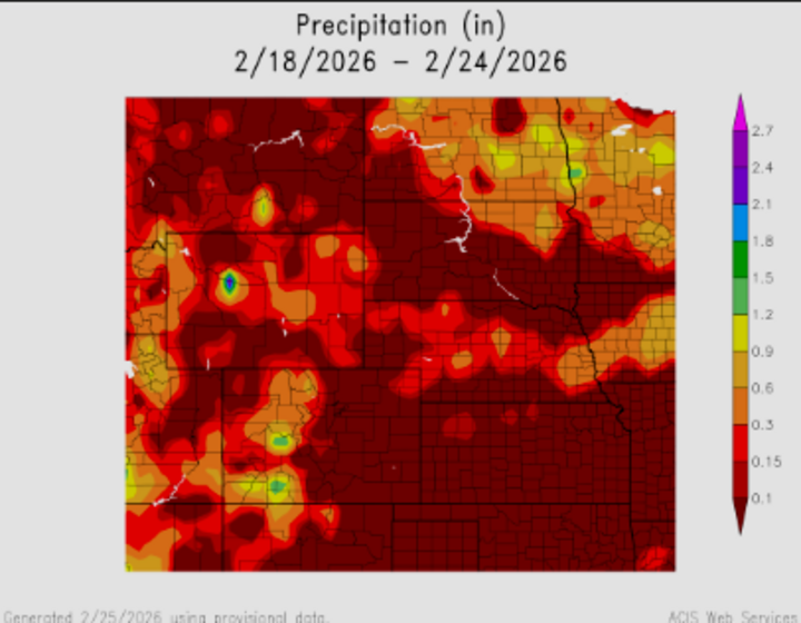 February 18th-25th precipitation totals